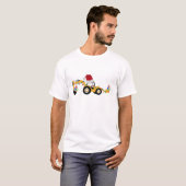 Kerst graafmachine bouwwagen  t-shirt (Voorkant volledig)