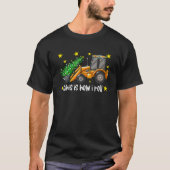 Kerst graafmachine constructie vrachtwagen Dit is  T-shirt (Voorkant)
