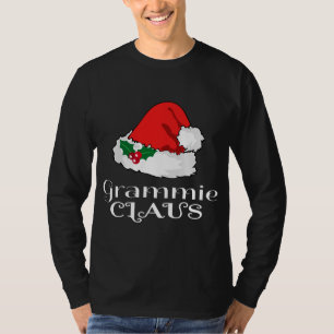 Kerst Grammie Claus Matching Pyjama Santa Hat T-shirt