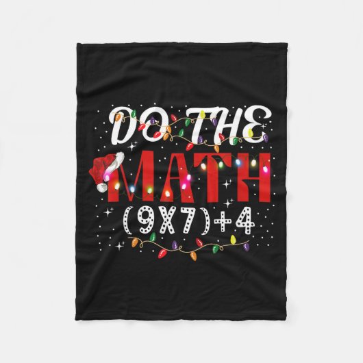 Kerst Grappig Doe De Wiskunde Meme (9x7)+4 Cadeau Fleece Deken (Voorkant)