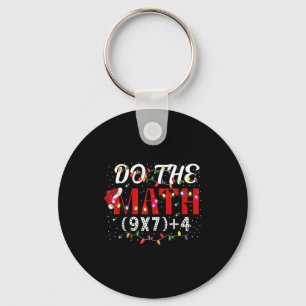 Kerst Grappig Doe De Wiskunde Meme (9x7)+4 Cadeau Sleutelhanger