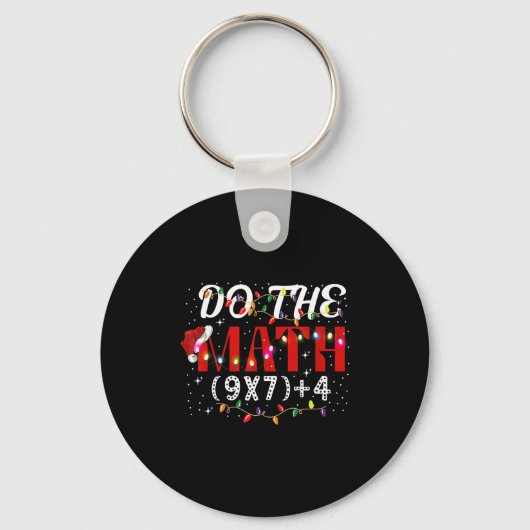 Kerst Grappig Doe De Wiskunde Meme (9x7)+4 Cadeau  Sleutelhanger (Voorkant)
