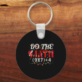 Kerst Grappig Doe De Wiskunde Meme (9x7)+4 Cadeau  Sleutelhanger (Voorkant)