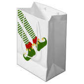 Kerst Grappig ELF Plank Vakantie Feestelijk Fun Medium Cadeauzakje (Voorkant Gekanteld)