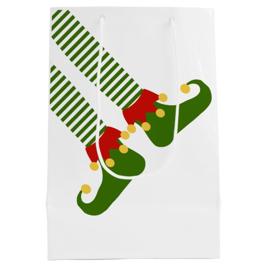 Kerst Grappig ELF Plank Vakantie Feestelijk Fun Medium Cadeauzakje (Achterkant)