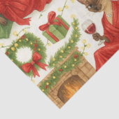 Kerst Grappig Glam Siamese Kat Tissuepapier (Detail)