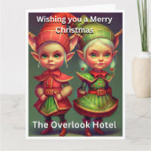 Kerst Grappig Kerst OVERKIJK HOTEL Kaart (Voorkant)
