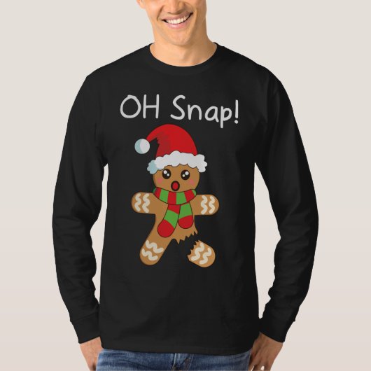 Kerst Grappig peperkoek Man Oh Snap T-shirt (Voorkant)