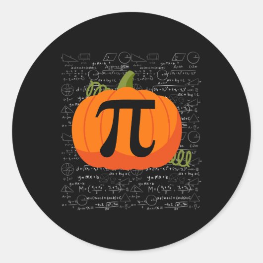 Kerst Grappig Pyjama Xmas Geek Wiskunde Turkije Po Ronde Sticker (Voorkant)