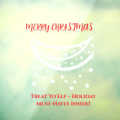 Kerst grappig raamsticker (Vel 3)