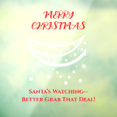 Kerst grappig raamsticker (Vel 3)