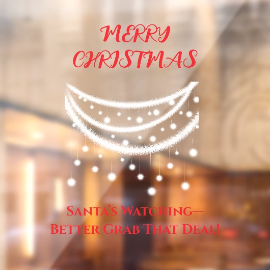 Kerst grappig raamsticker (Vel 2)