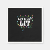 Kerst Grappig Schattige Let's Get Lit Servet (Voorkant)