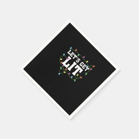 Kerst Grappig Schattige Let's Get Lit Servet (Hoek)