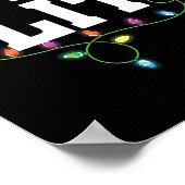 Kerst Grappig Schattige Let's Get Lit Xmas Poster (Hoek)