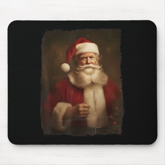 Kerst Grappig Trump Sinterklaas Retro Vintage Muismat (Voorkant)