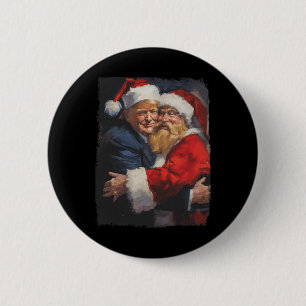 Kerst Grappig Trump Sinterklaas Retro Vintage Xm Ronde Button 5,7 Cm