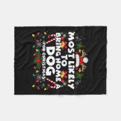 Kerst grappig waarschijnlijk om hond mee te nemen fleece deken (Voorkant (Horizontaal))