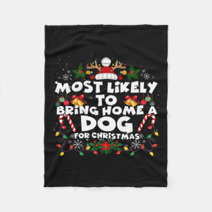 Kerst grappig waarschijnlijk om hond mee te nemen  fleece deken