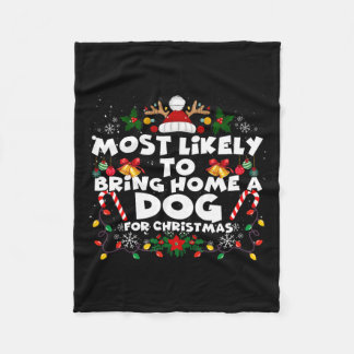 Kerst grappig waarschijnlijk om hond mee te nemen  fleece deken