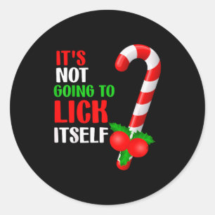 Kerst Grappige Candy Canes Het Gaat Het Niet Olikk Ronde Sticker