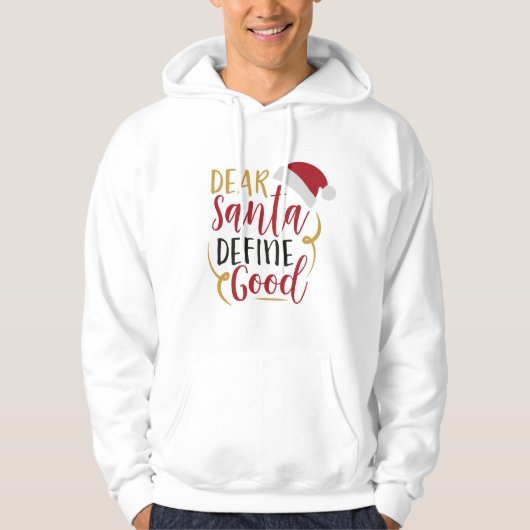 Kerst grappige citaat Hoodie (Voorkant)