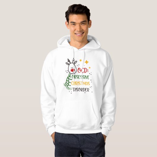 Kerst grappige citaat Hoodie (Voorkant volledig)