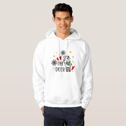 Kerst grappige citaat Hoodie (Voorkant volledig)