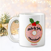 Kerst Grappige Donut Krans Personaliseer Koffiemok