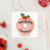 Kerst Grappige Donut Krans Personaliseer Servet (Insitu)