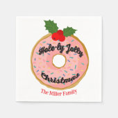 Kerst Grappige Donut Krans Personaliseer Servet (Voorkant)