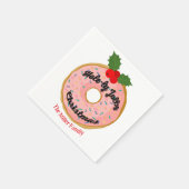 Kerst Grappige Donut Krans Personaliseer Servet (Hoek)