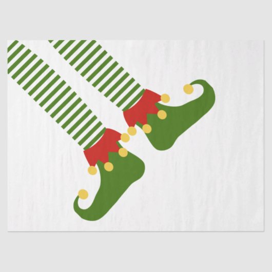 Kerst Grappige Elf Vakantie Feestelijke Plank Leuk Tissuepapier (Voorkant)