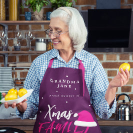 Kerst grappige familie squad Santa hat oma Schort