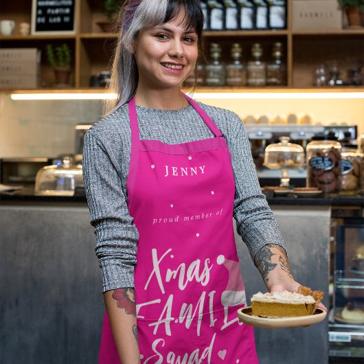 Kerst grappige familiekruid Santa hat jouw naam Schort