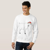 Kerst Grappige Geit Tekening Trui (Voorkant volledig)