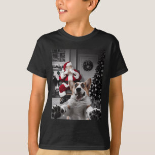 Kerst Grappige Kat Selfie Met Sinterklaas Schattig T-shirt