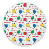 Kerst grappige muis met ballen keramische knop (Voorkant)