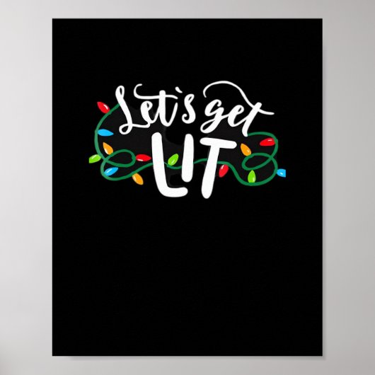 Kerst Grappige Pyjama Laten we Ontstoken Kerst Cl Poster (Voorkant)