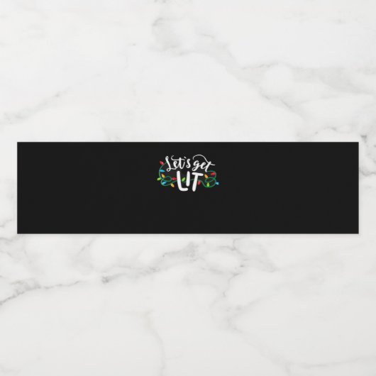 Kerst Grappige Pyjama Laten we Ontstoken Kerst Cl Waterfles Etiket (Enkel label)