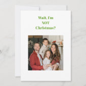 Kerst grappige tekst foto feestdagenkaart (Voorkant)