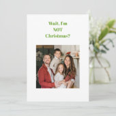 Kerst grappige tekst foto feestdagenkaart (Staand voorkant)