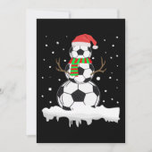 Kerst grappige voetbal sneeuwman Kerstmis Sport Feestdagenkaart (Voorkant)