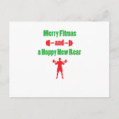 Kerst Grappige Vrolijke Fitmas en een Happy New Re Feestdagenkaart (Voorkant)