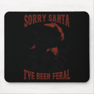 Kerst Grappige Wasbeer Sorry Kerstman Ik ben bang Muismat