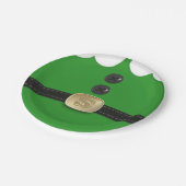 Kerst Green Elf Suit Monogram Papier Borden Papieren Bordje (Gekanteld)