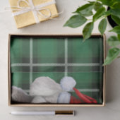 Kerst Green Plaid en Bichon Frise Hond Tissuepapier (Geschenk)
