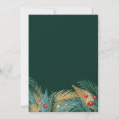 Kerst grenen maretak goud chic dek de zalen kaart (Achterkant)