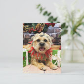 Kerst - Grensterriër - Reagan Feestdagenkaart (Staand voorkant)