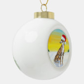kerst greyhound keramische bal ornament (Links)
